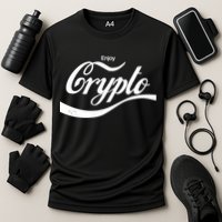 Funny Enjoy Crypto Cola Logo Performance Shirt