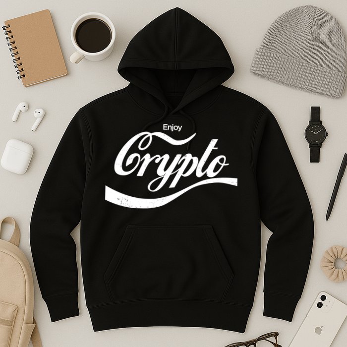 Funny Enjoy Crypto Cola Logo Hoodie
