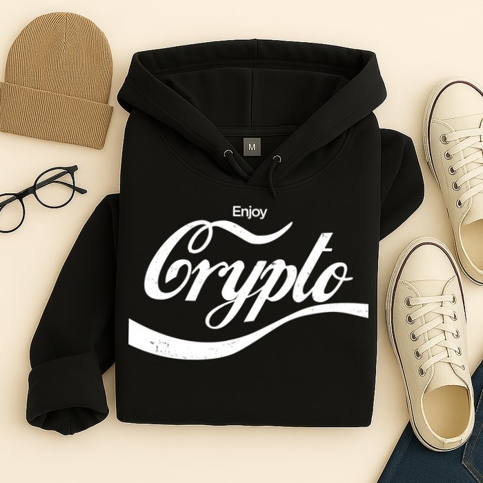 Funny Enjoy Crypto Cola Logo Hoodie