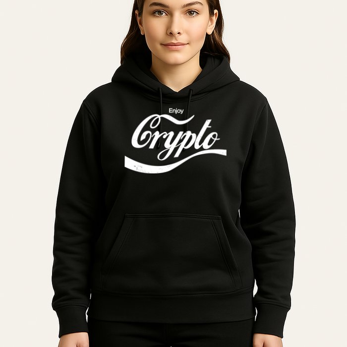 Funny Enjoy Crypto Cola Logo Hoodie