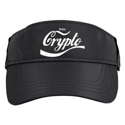 Funny Enjoy Crypto Cola Logo Adult Drive Performance Visor