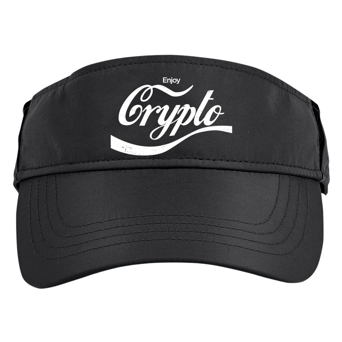 Funny Enjoy Crypto Cola Logo Adult Drive Performance Visor