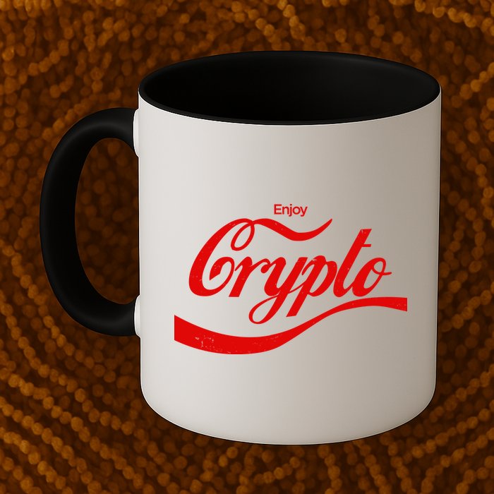 Funny Enjoy Crypto Cola Logo Mug