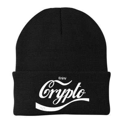 Funny Enjoy Crypto Cola Logo Beanie