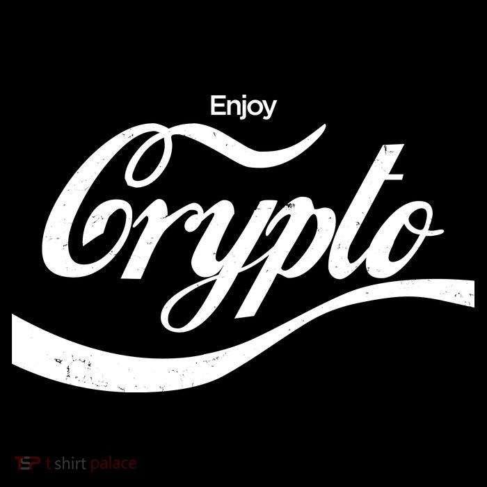Funny Enjoy Crypto Cola Logo Drawstring Bag