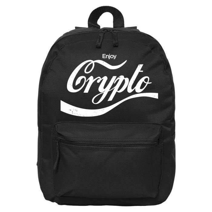 Funny Enjoy Crypto Cola Logo 16 in Basic Backpack