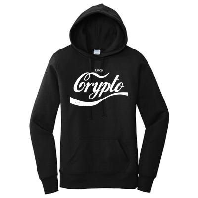 Funny Enjoy Crypto Cola Logo Women's Pullover Hoodie