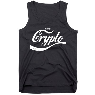 Funny Enjoy Crypto Cola Logo Tank Top