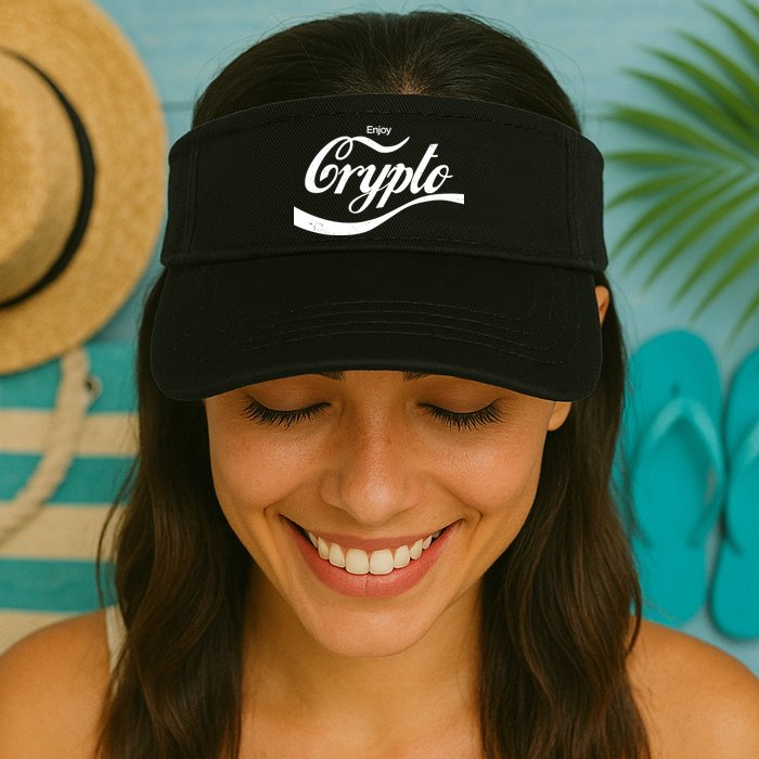 Funny Enjoy Crypto Cola Logo Visor