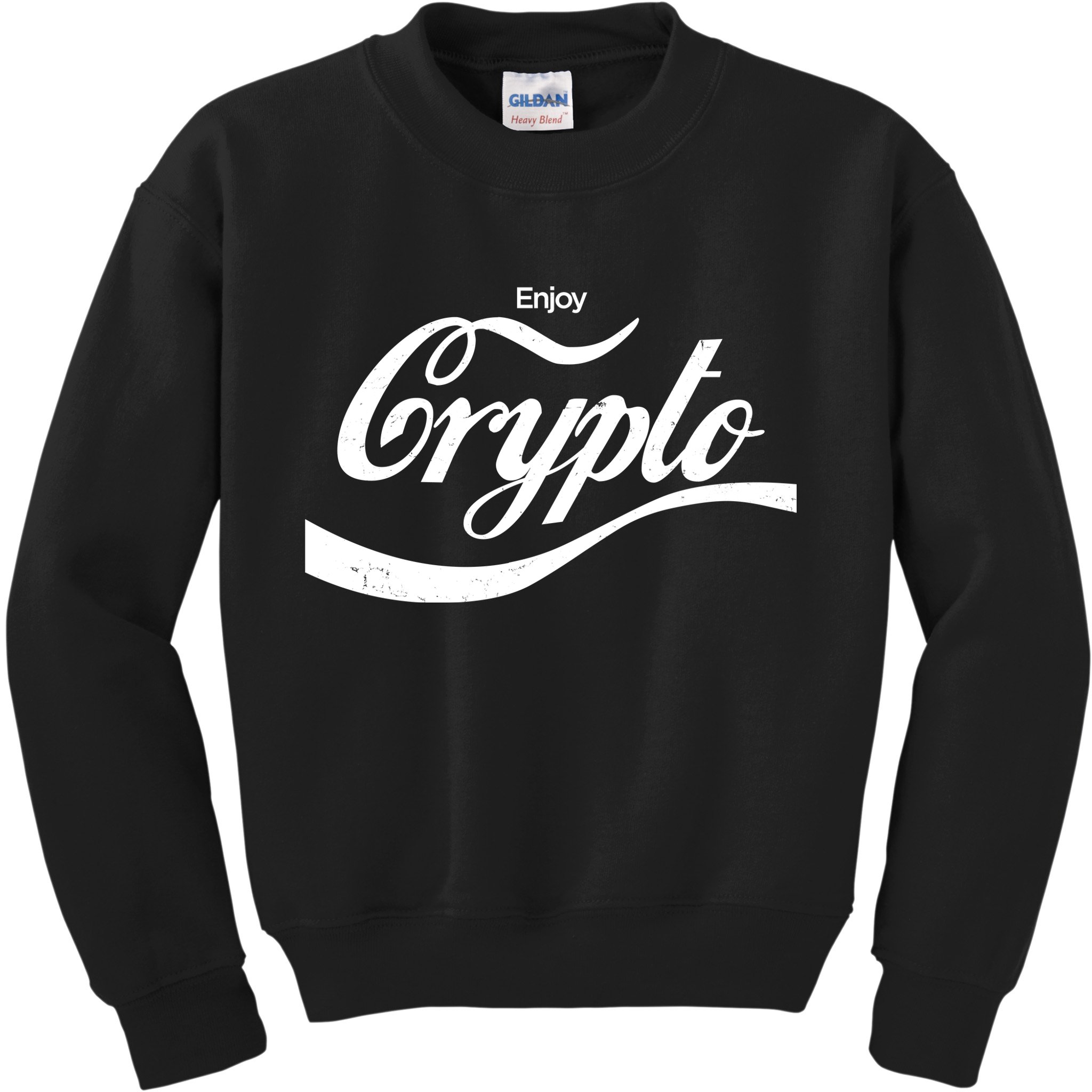 Funny Enjoy Crypto Cola Logo Kids Sweatshirt