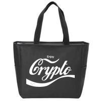 Funny Enjoy Crypto Cola Logo Zip Tote Bag