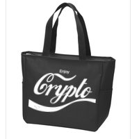Funny Enjoy Crypto Cola Logo Zip Tote Bag