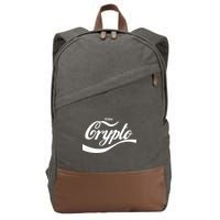 Funny Enjoy Crypto Cola Logo Cotton Canvas Backpack