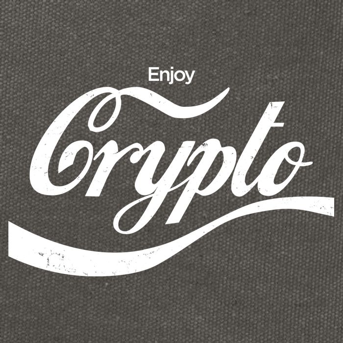 Funny Enjoy Crypto Cola Logo Cotton Canvas Backpack