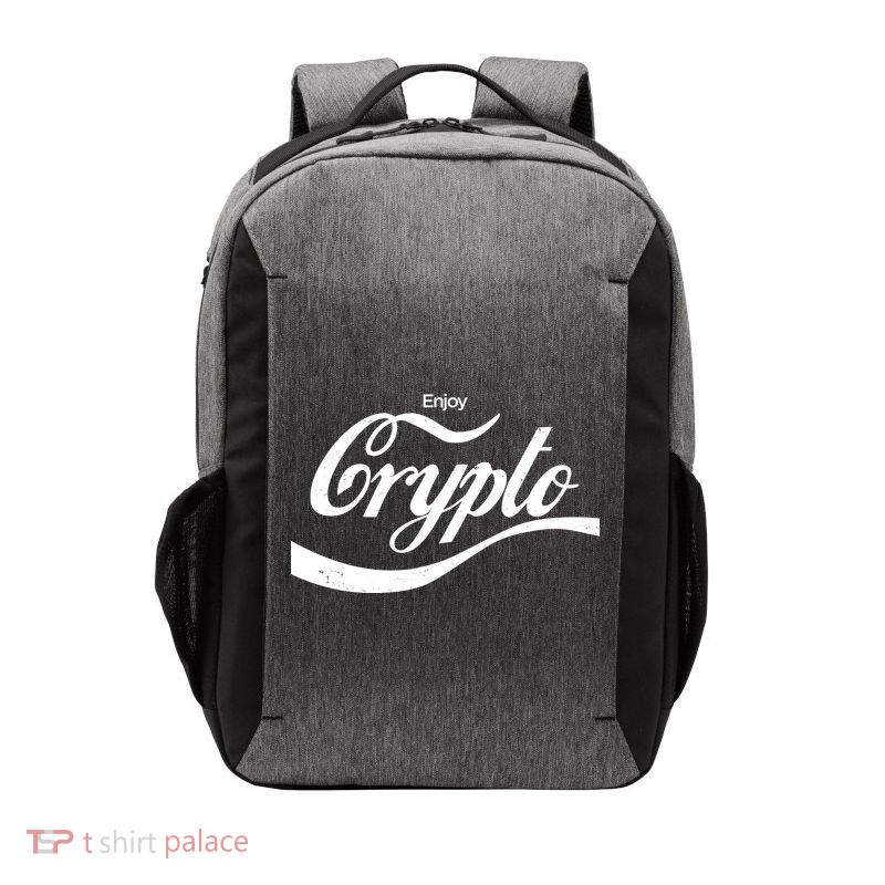 Funny Enjoy Crypto Cola Logo Vector Backpack