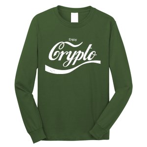 Funny Enjoy Crypto Cola Logo Long Sleeve Shirt