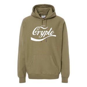 Funny Enjoy Crypto Cola Logo Premium Hoodie