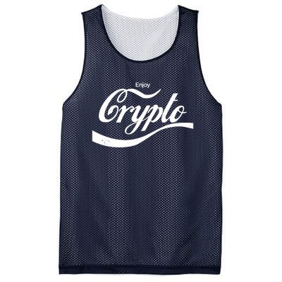 Funny Enjoy Crypto Cola Logo Mesh Reversible Basketball Jersey Tank