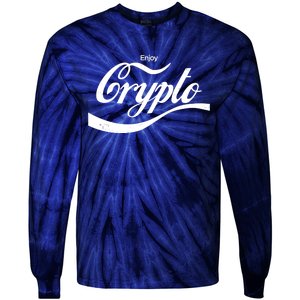 Funny Enjoy Crypto Cola Logo Tie-Dye Long Sleeve Shirt