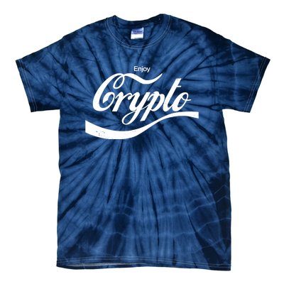 Funny Enjoy Crypto Cola Logo Tie-Dye T-Shirt