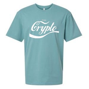 Funny Enjoy Crypto Cola Logo Sueded Cloud Jersey T-Shirt