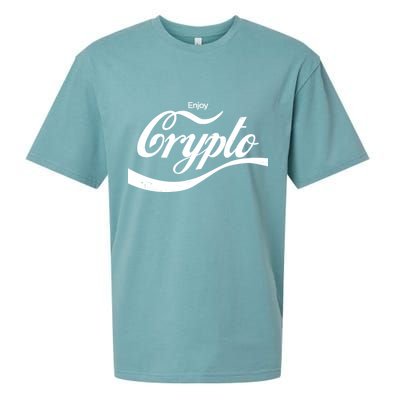 Funny Enjoy Crypto Cola Logo Sueded Cloud Jersey T-Shirt