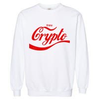 Funny Enjoy Crypto Cola Logo Garment-Dyed Sweatshirt