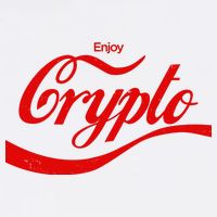 Funny Enjoy Crypto Cola Logo Garment-Dyed Sweatshirt