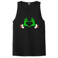 Funny Elf Cute Heart Hands Style Family Christmas Pajamas PosiCharge Competitor Tank