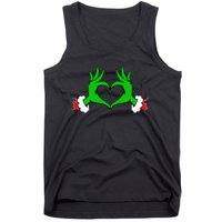 Funny Elf Cute Heart Hands Style Family Christmas Pajamas Tank Top