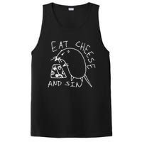 Funny Eat Cheese And Sin Novelty Street PosiCharge Competitor Tank