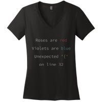 Funny Error Code Software Developer Programmer Engineer Women's V-Neck T-Shirt