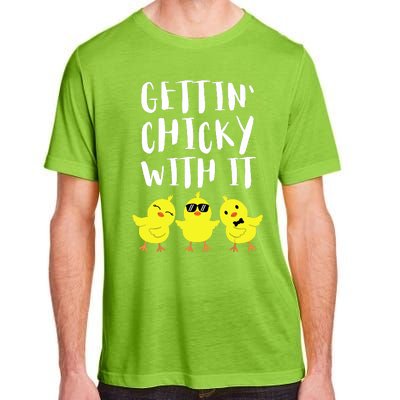 Funny Easter Chick Gettin Chicky With It Men Women Adult ChromaSoft Performance T-Shirt