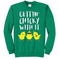 Funny Easter Chick Gettin Chicky With It Men Women Sweatshirt