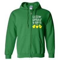 Funny Easter Chick Gettin Chicky With It Men Women Full Zip Hoodie