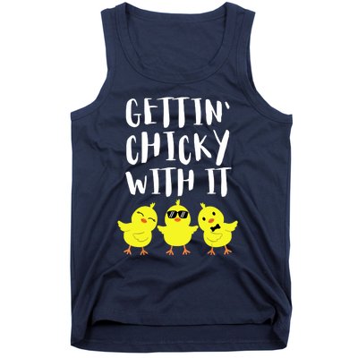 Funny Easter Chick Gettin Chicky With It Men Women Tank Top