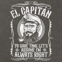 Funny El Capitan Is Always Right Pontoon Boat Captain Gift Cotton Canvas Backpack