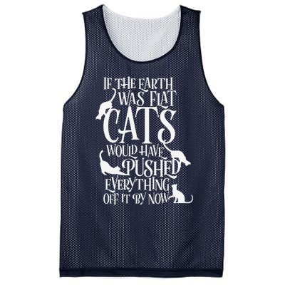 Flat Earth Cat Theory Graphic Funny Earth Day Mesh Reversible Basketball Jersey Tank