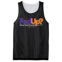 Fed Up Give God Control He Delivers Mesh Reversible Basketball Jersey Tank