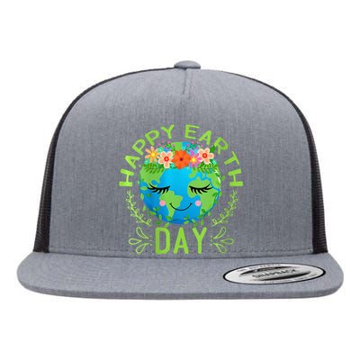 Funny Earth Day Quote Earth Cool Happy Earth Day Flat Bill Trucker Hat