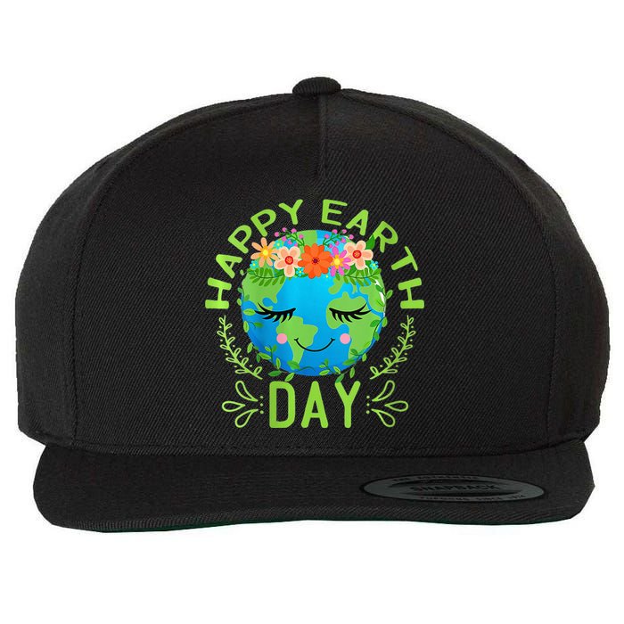 Funny Earth Day Quote Earth Cool Happy Earth Day Wool Snapback Cap