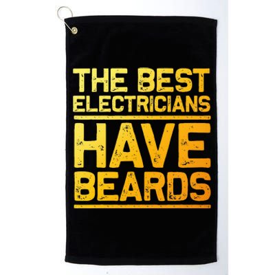 Funny Electrician Dad Electrical Electrician Platinum Collection Golf Towel