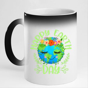 Funny Earth Day Quote Earth Cool Happy Earth Day 11oz Black Color Changing Mug