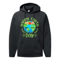 Funny Earth Day Quote Earth Cool Happy Earth Day Performance Fleece Hoodie