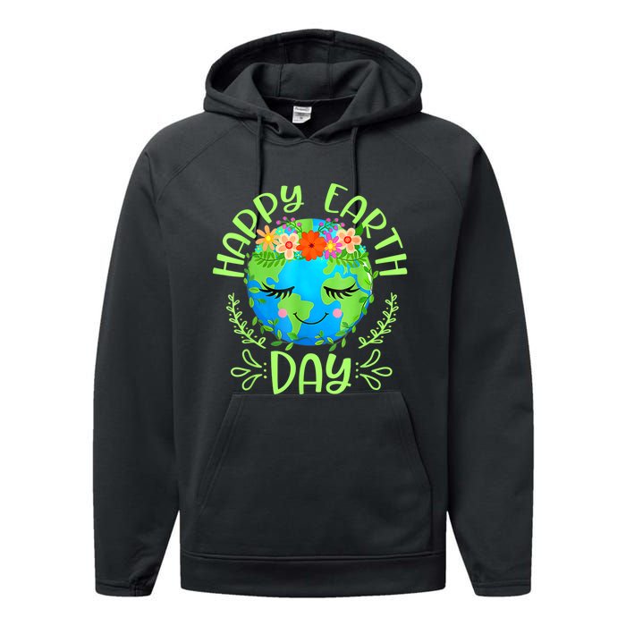 Funny Earth Day Quote Earth Cool Happy Earth Day Performance Fleece Hoodie