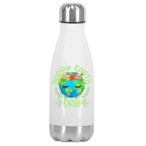 Funny Earth Day Quote Earth Cool Happy Earth Day Stainless Steel Insulated Water Bottle