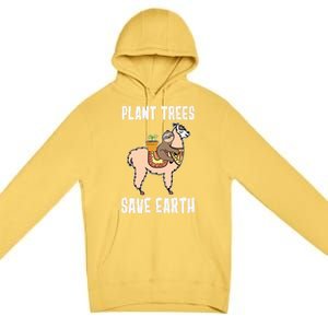 Funny Earth Day Plant Trees Save Earth Gift Premium Pullover Hoodie