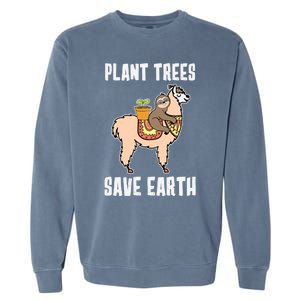 Funny Earth Day Plant Trees Save Earth Gift Garment-Dyed Sweatshirt