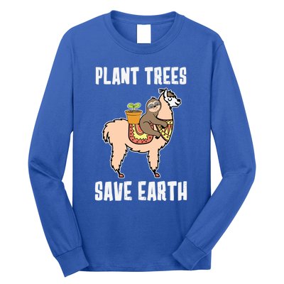 Funny Earth Day Plant Trees Save Earth Gift Long Sleeve Shirt