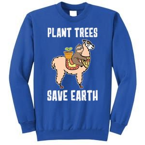 Funny Earth Day Plant Trees Save Earth Gift Tall Sweatshirt